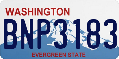 WA license plate BNP3183