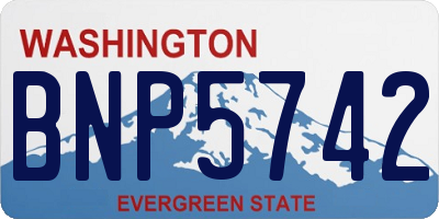 WA license plate BNP5742