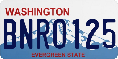 WA license plate BNRO125