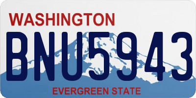 WA license plate BNU5943