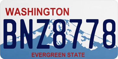 WA license plate BNZ8778