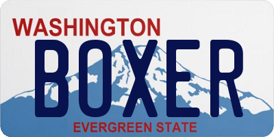 WA license plate BOXER