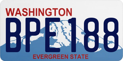 WA license plate BPE188