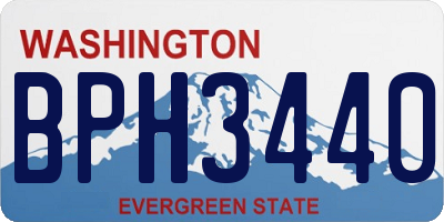 WA license plate BPH3440