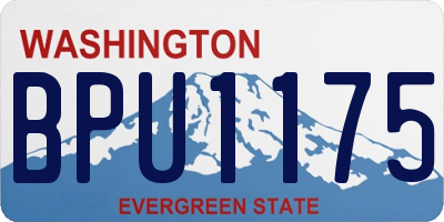 WA license plate BPU1175