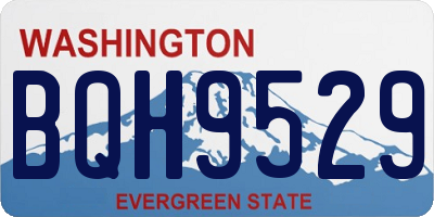 WA license plate BQH9529