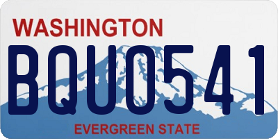 WA license plate BQUO541