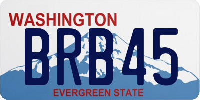 WA license plate BRB45