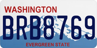 WA license plate BRB8769