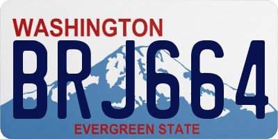 WA license plate BRJ664