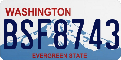 WA license plate BSF8743