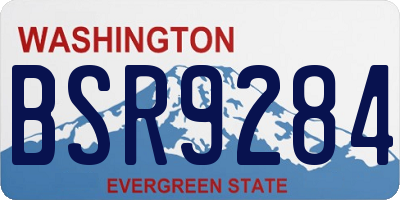 WA license plate BSR9284