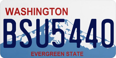 WA license plate BSU5440