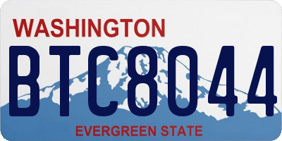 WA license plate BTC8044