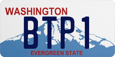 WA license plate BTP1