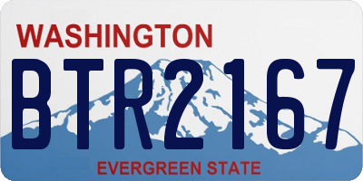 WA license plate BTR2167