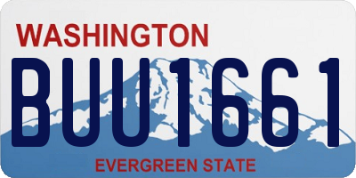 WA license plate BUU1661