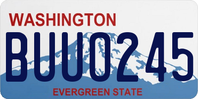 WA license plate BUUO245