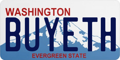 WA license plate BUYETH