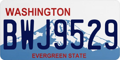 WA license plate BWJ9529