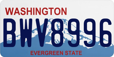 WA license plate BWV8996