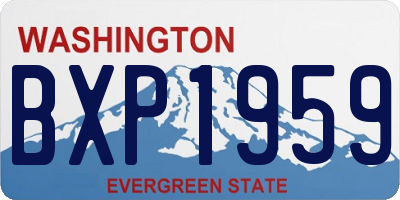 WA license plate BXP1959