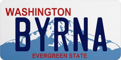 WA license plate BYRNA