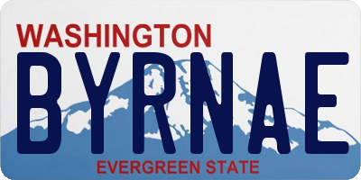 WA license plate BYRNAE