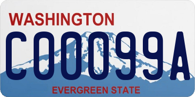 WA license plate C00099A