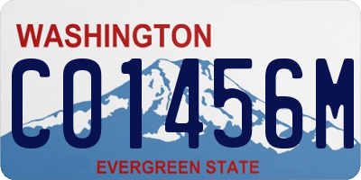 WA license plate C01456M