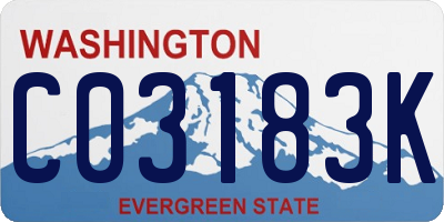 WA license plate C03183K