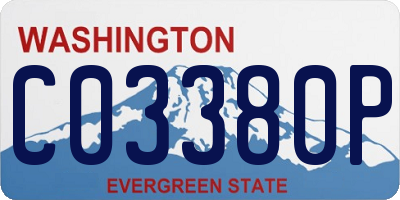 WA license plate C03380P