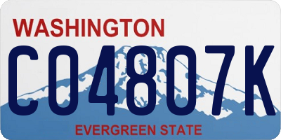 WA license plate C04807K