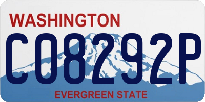 WA license plate C08292P