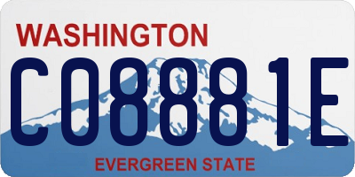 WA license plate C08881E