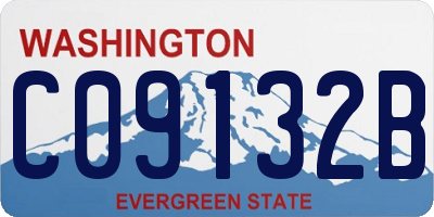 WA license plate C09132B