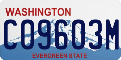 WA license plate C09603M