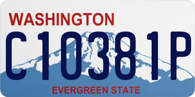 WA license plate C10381P