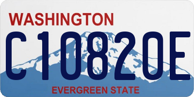 WA license plate C10820E