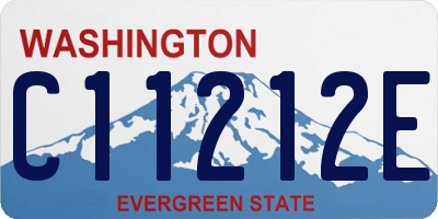 WA license plate C11212E