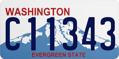 WA license plate C11343