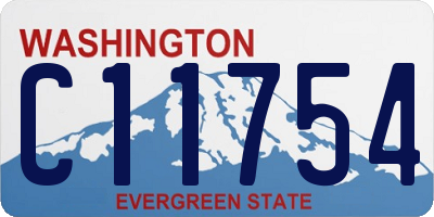 WA license plate C11754