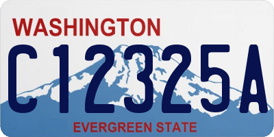 WA license plate C12325A