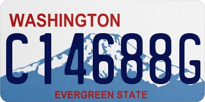 WA license plate C14688G