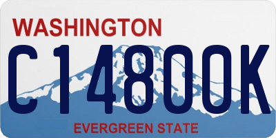 WA license plate C14800K