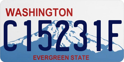 WA license plate C15231F