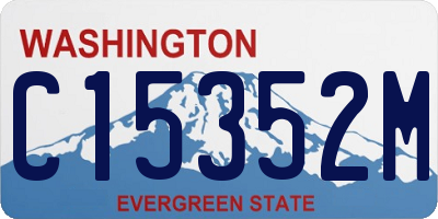 WA license plate C15352M