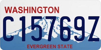 WA license plate C15769Z