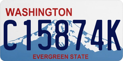 WA license plate C15874K