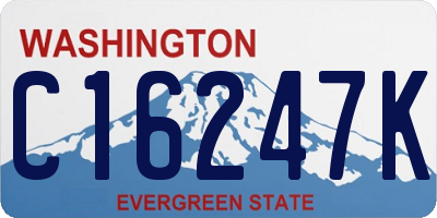 WA license plate C16247K